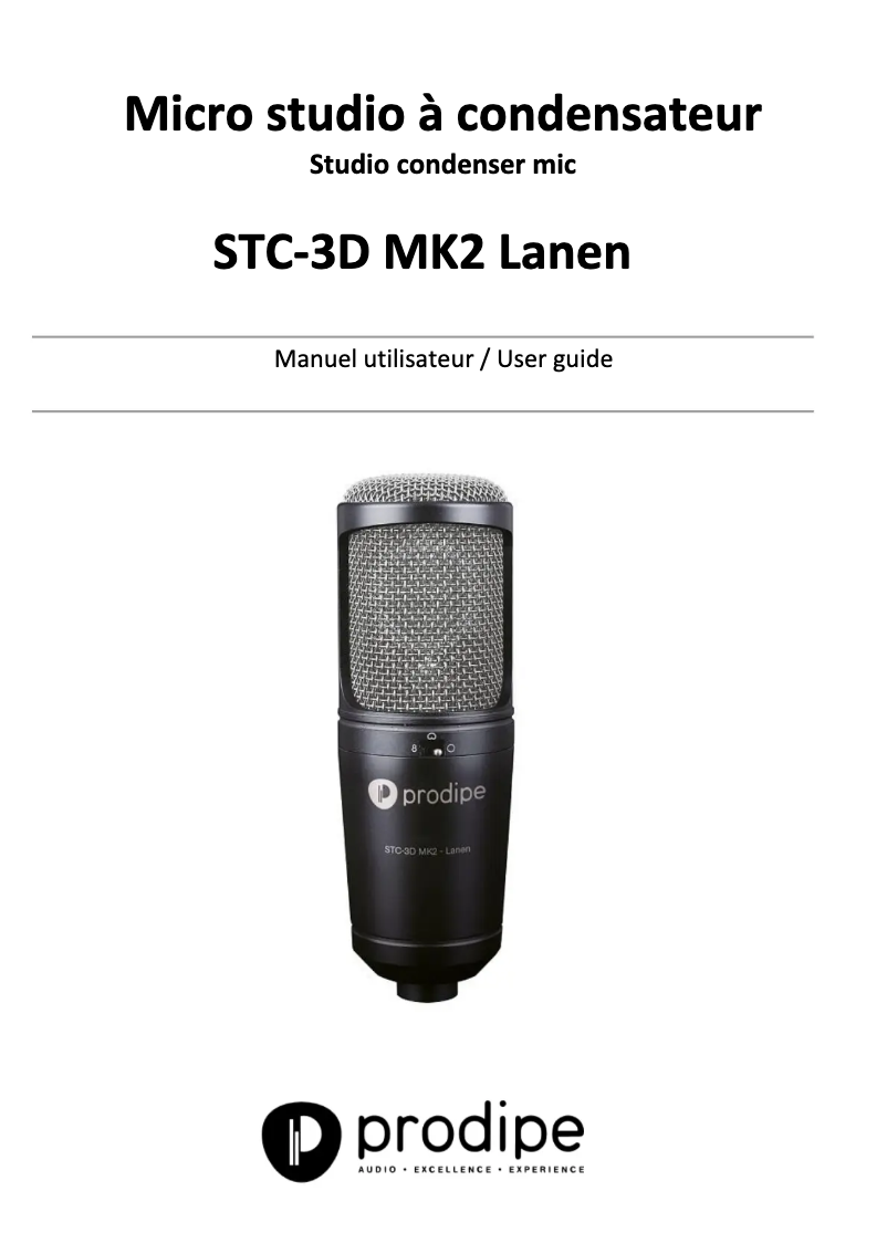 Page n°1 - Manuel utilisateur Prodipe STC-3D MK2 Lanen