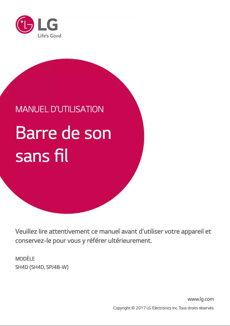 Image de la première page du manuel de l'appareil SH4D