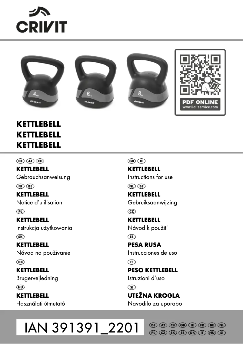 Page n°1 - Manuel utilisateur Crivit IAN 391391