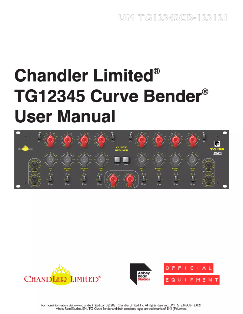 Page n°1 - Manuel utilisateur Chandler Curve Bender