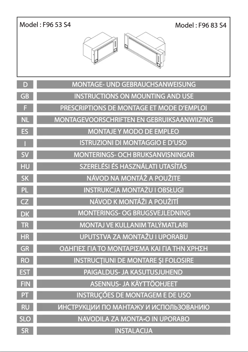 Page 1 of the manual User Manual Airforce F96 53 S4