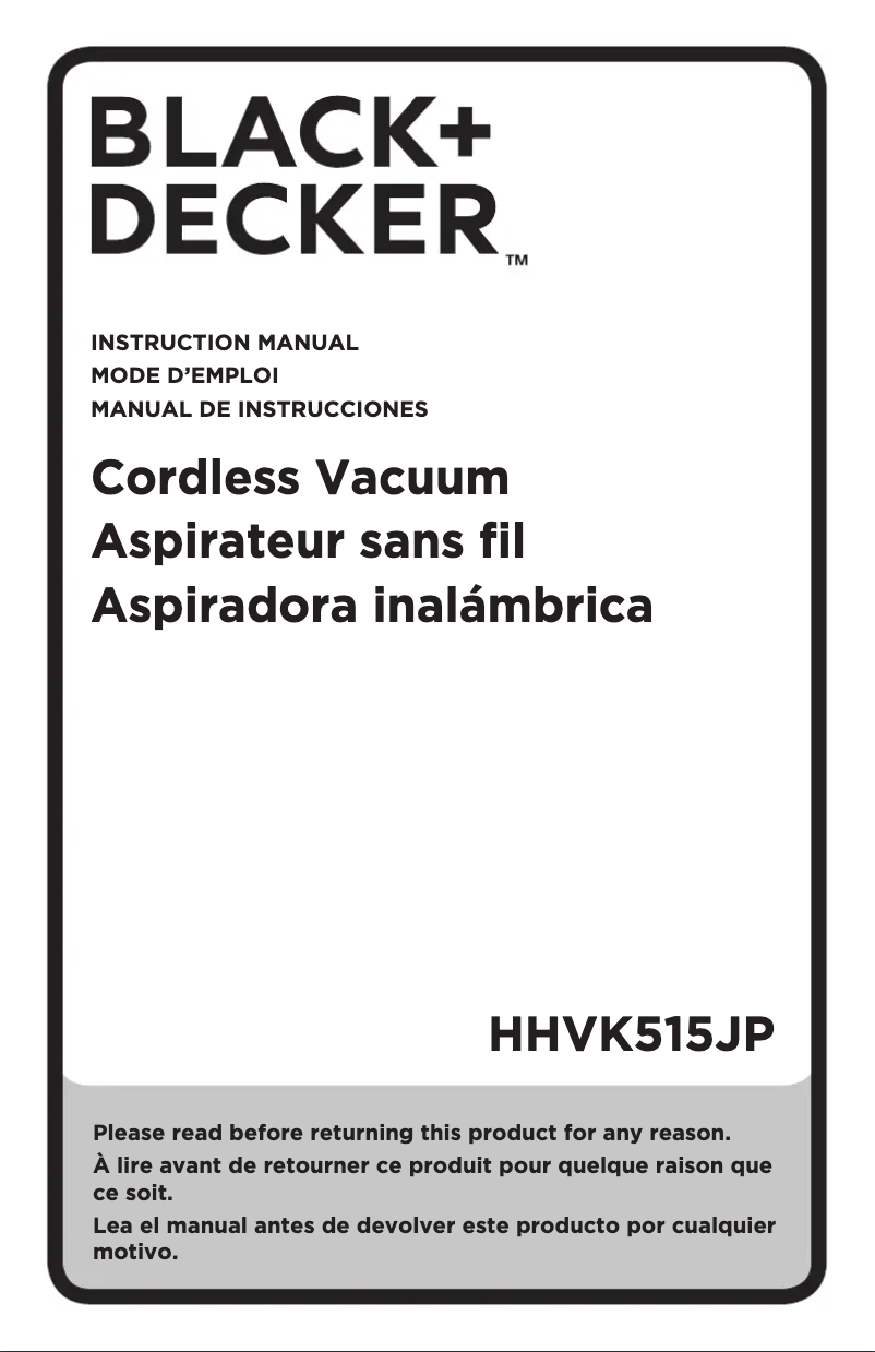 Image de la première page du manuel de l'appareil HHVK515JP