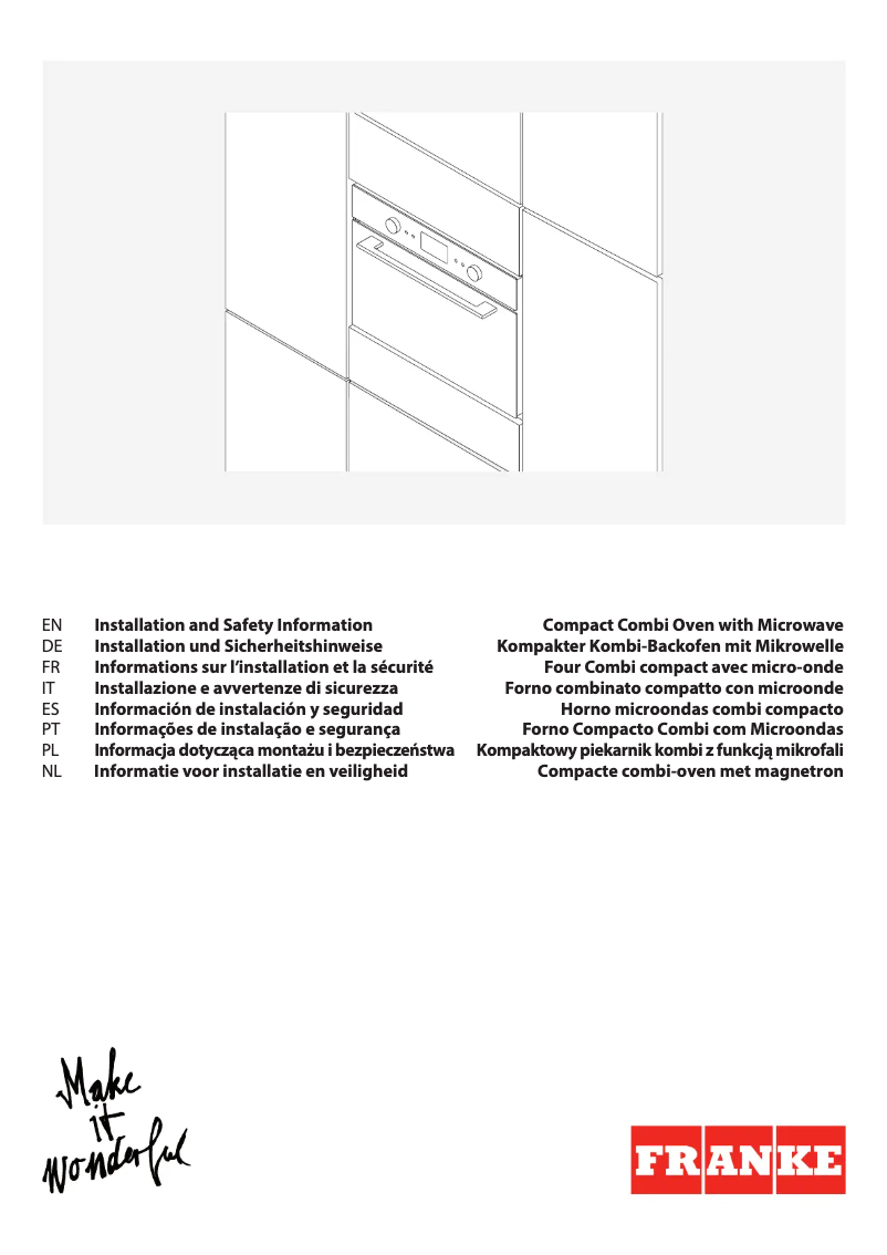 Page n°1 - Instructions / montage Franke FMY 45 MW BK