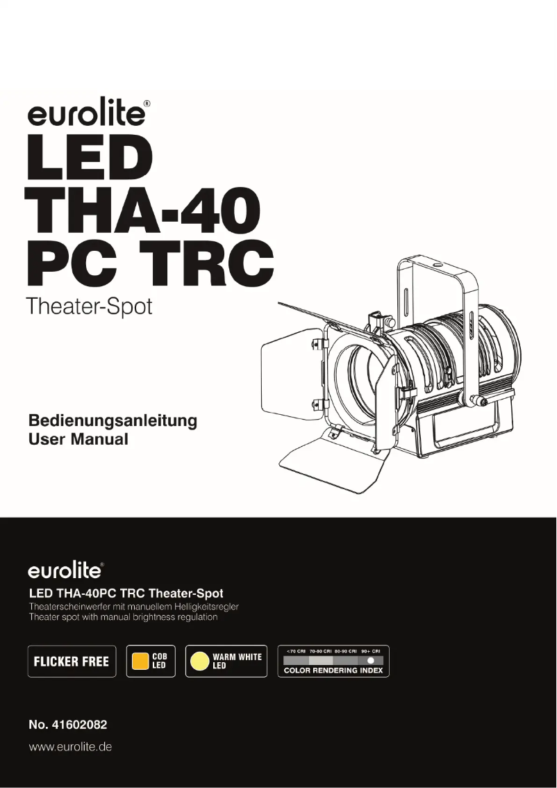 Page n°1 - Manuel utilisateur Eurolite LED THA-40 PC TRC