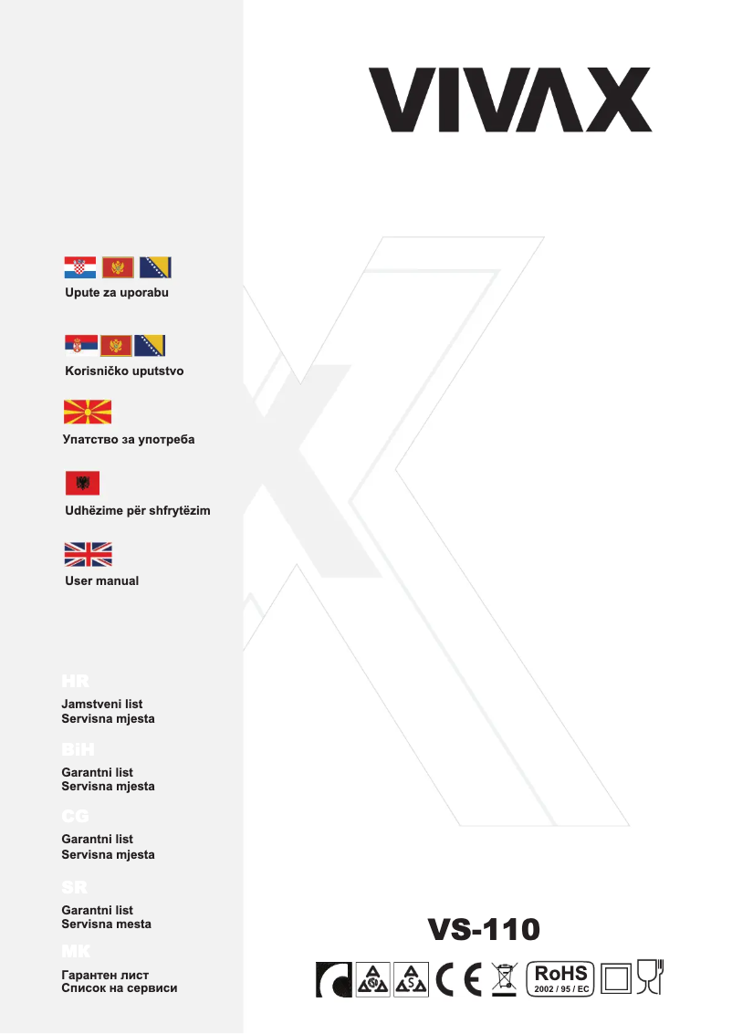 Image de la première page du manuel de l'appareil VS-1101