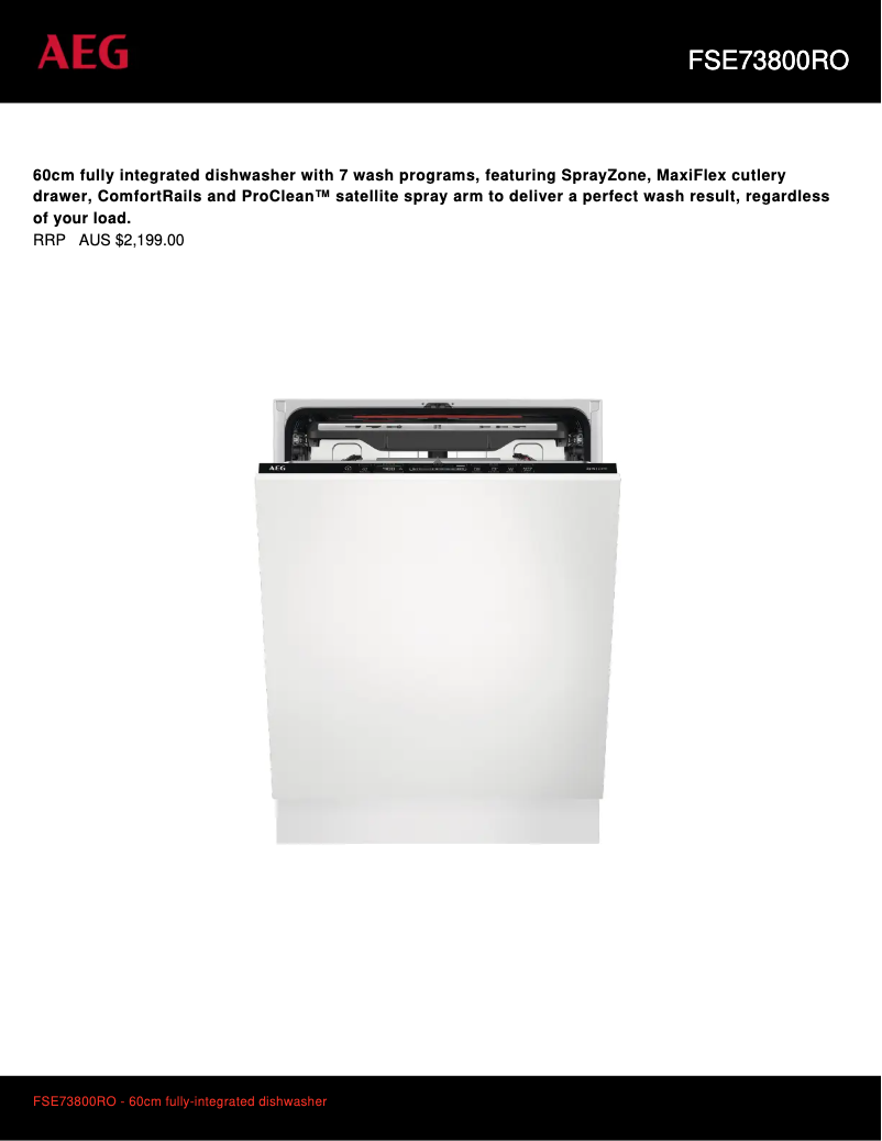 Página 1 del manual Ficha técnica AEG FSE73800RO