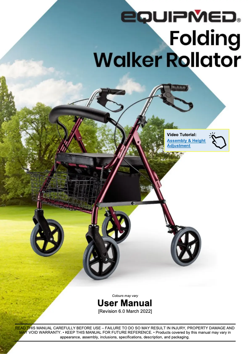 Page n°1 - Manuel utilisateur eQuipMed Assureline