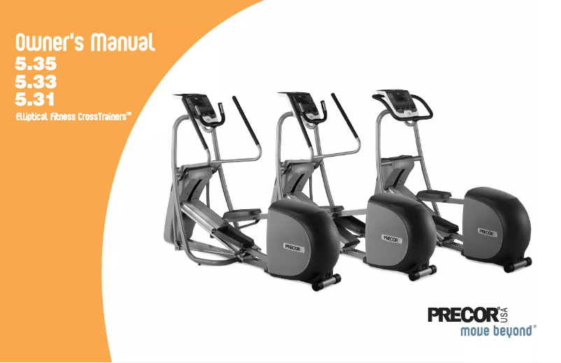 Page 1 de la notice Manuel utilisateur Precor EFX 5.33