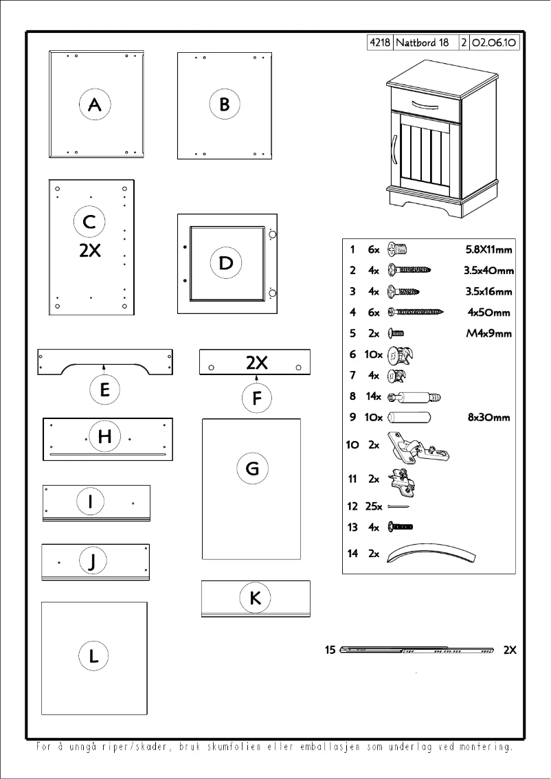 Page 1 de la notice Manuel utilisateur Talgø Lisa