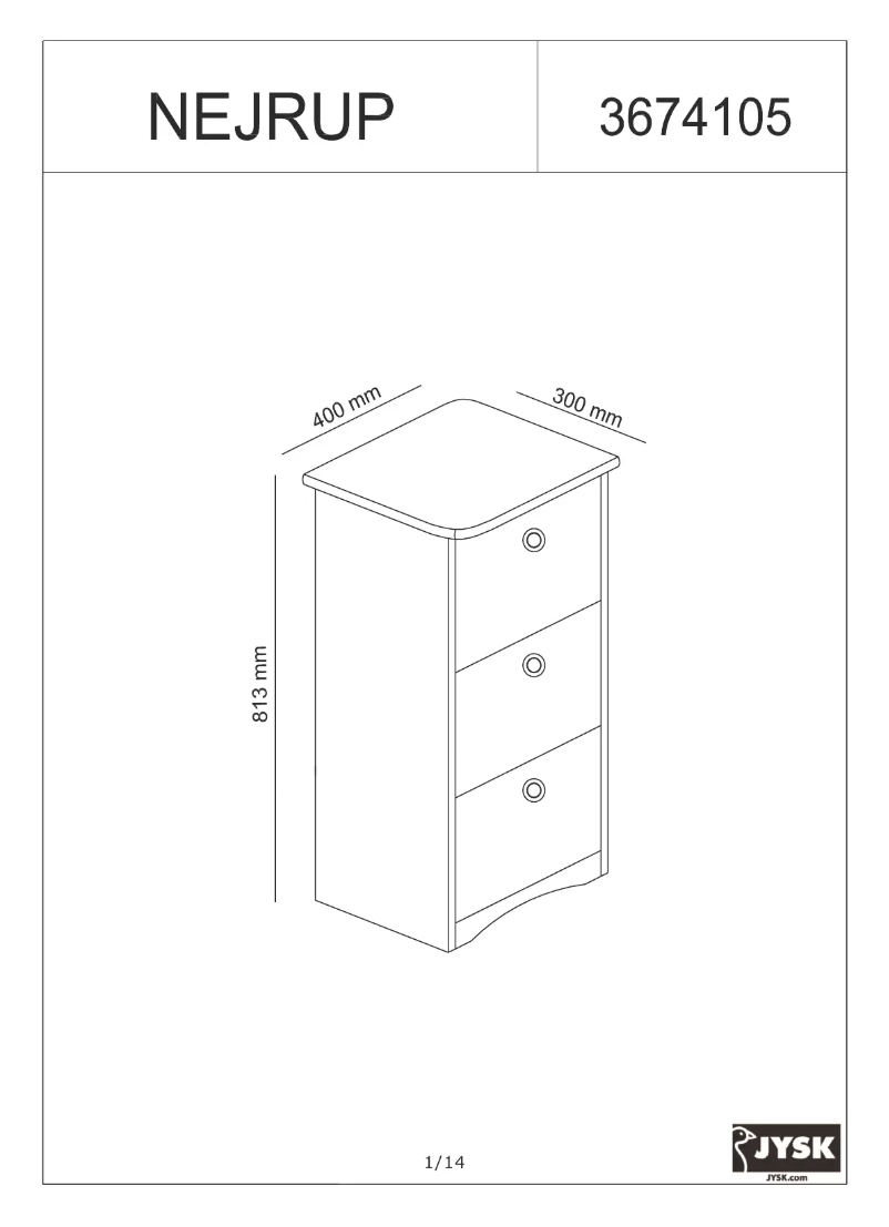Image de la première page du manuel de l'appareil Nejrup (40x81x30)