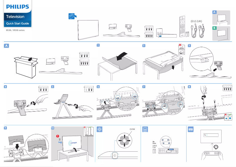 First page image of the manual for 50PUS8536