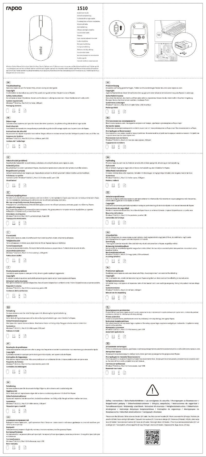 Image de la première page du manuel de l'appareil 1510
