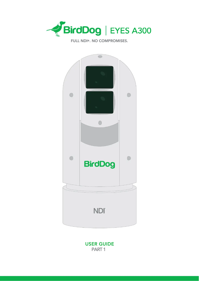 Page 1 de la notice Manuel utilisateur BirdDog Eyes A300