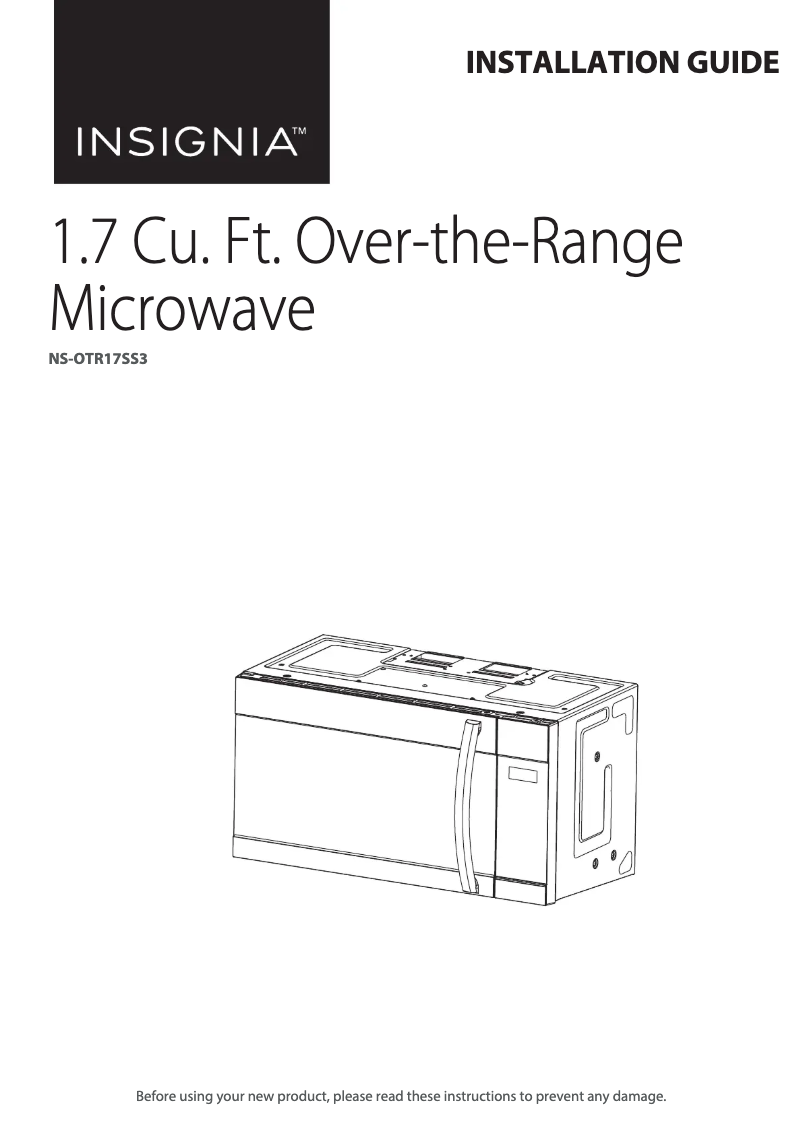 Página 1 del manual Guía de instalación Insignia NS-OTR17SS3
