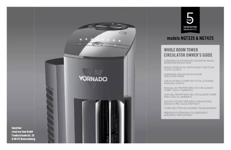 Imagen de la primera página del manual del dispositivo Tower L NGT425