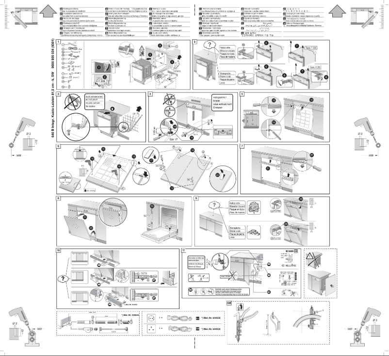 Page n°1 - Guide d'installation Bosch SMI40D42EU