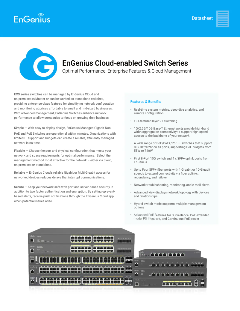 Página 1 del manual Manual de usuario EnGenius ECS1528