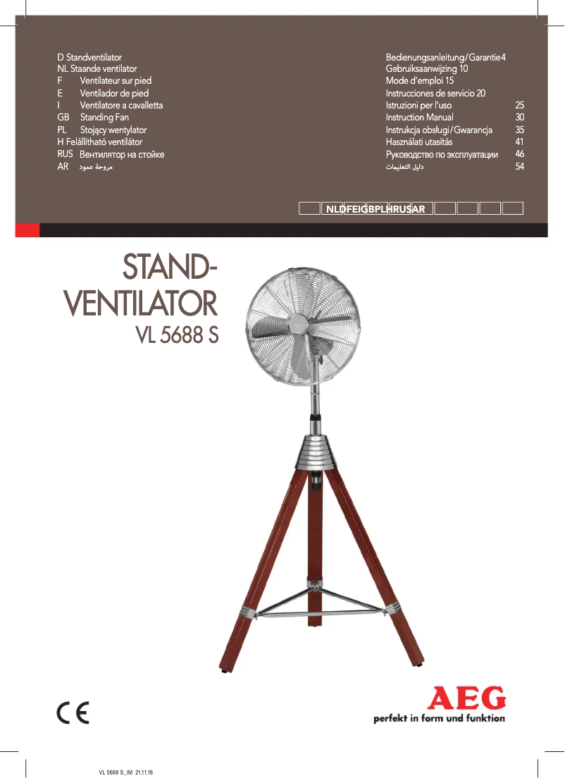 Page 1 de la notice Manuel utilisateur AEG VL 5688 S