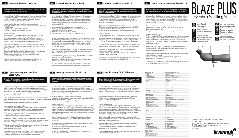 Page n°1 - Manuel utilisateur Levenhuk Blaze PLUS 80