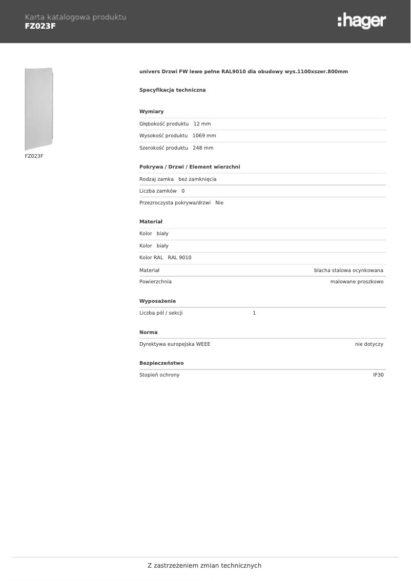 Image de la première page du manuel de l'appareil FZ023F