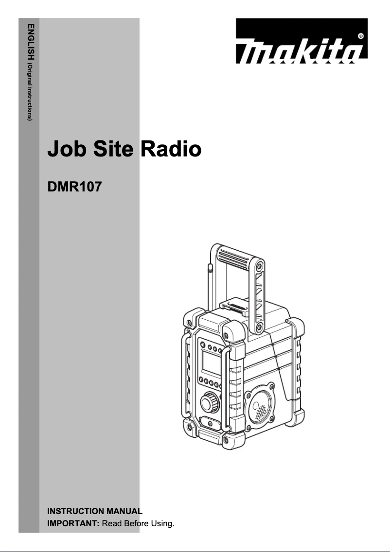 Image de la première page du manuel de l'appareil DMR107W