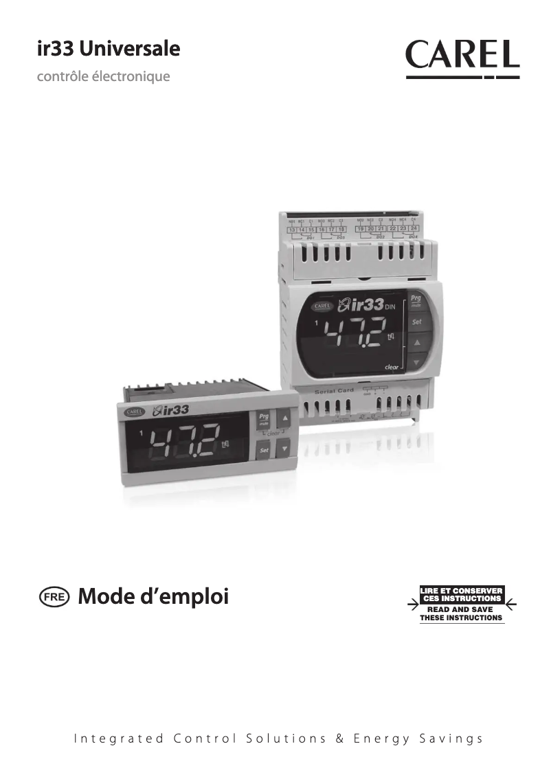 Image de la première page du manuel de l'appareil ir33