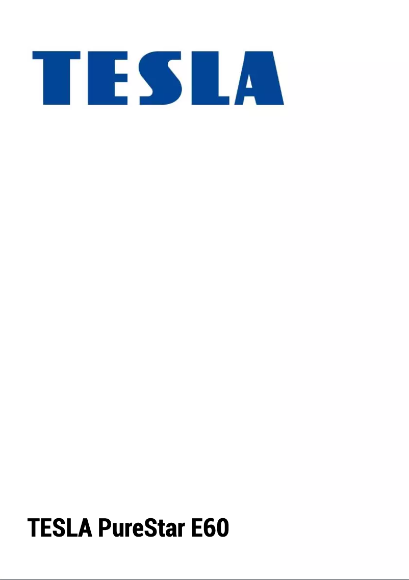 Página 1 del manual Manual de usuario Tesla PureStar E60