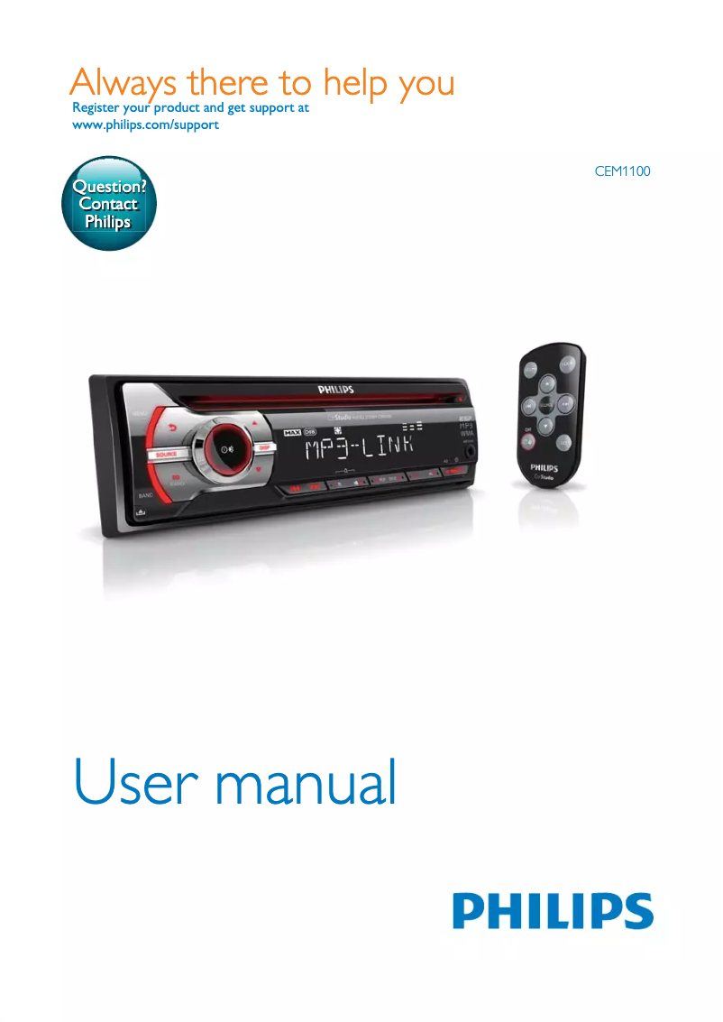 Page n°1 - Manuel utilisateur Philips CarStudio CEM1100