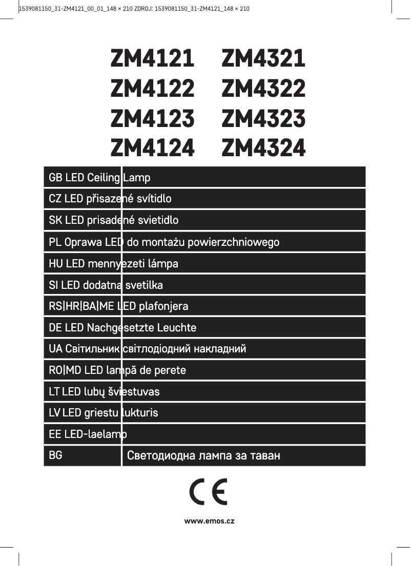 Image de la première page du manuel de l'appareil ZM4121