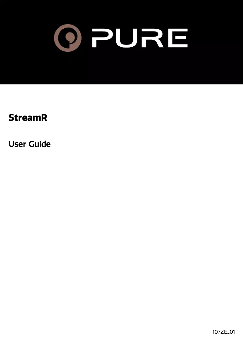 Page n°1 - Manuel utilisateur Pure StreamR