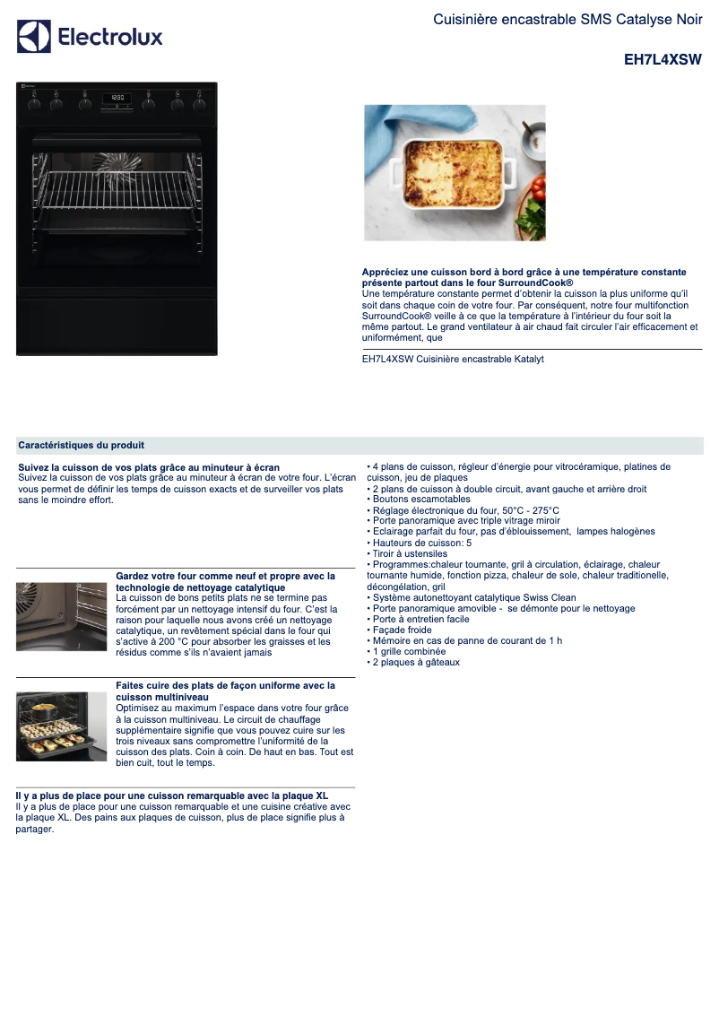 Image de la première page du manuel de l'appareil EH7L4XSW