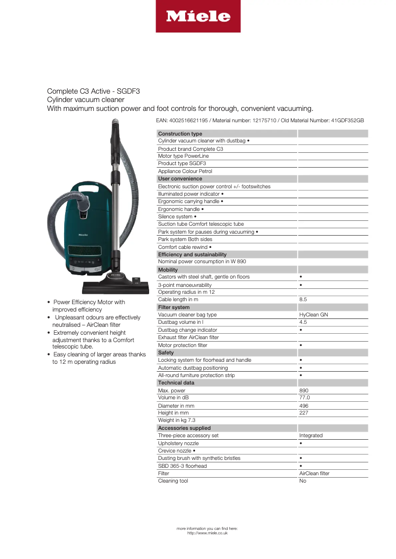 Image de la première page du manuel de l'appareil Complete C3 Active