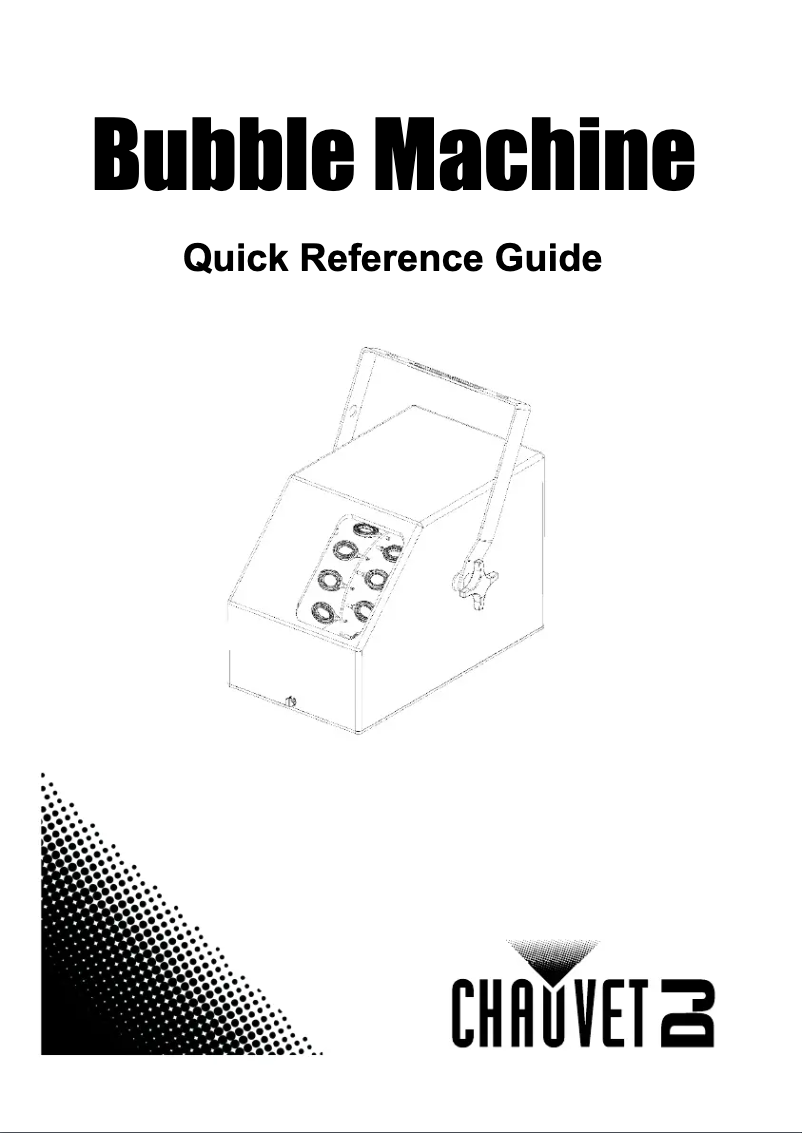 Image de la première page du manuel de l'appareil Bubble Machine