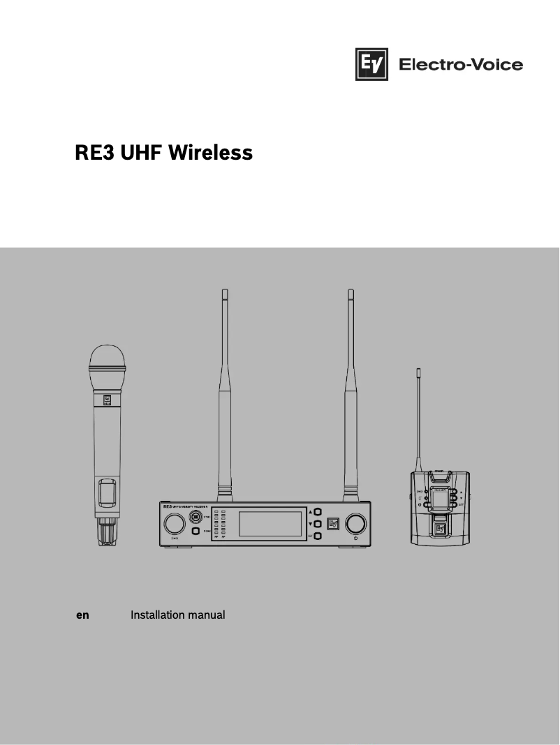 Page 1 de la notice Manuel utilisateur Electro-Voice RE3-BPNID