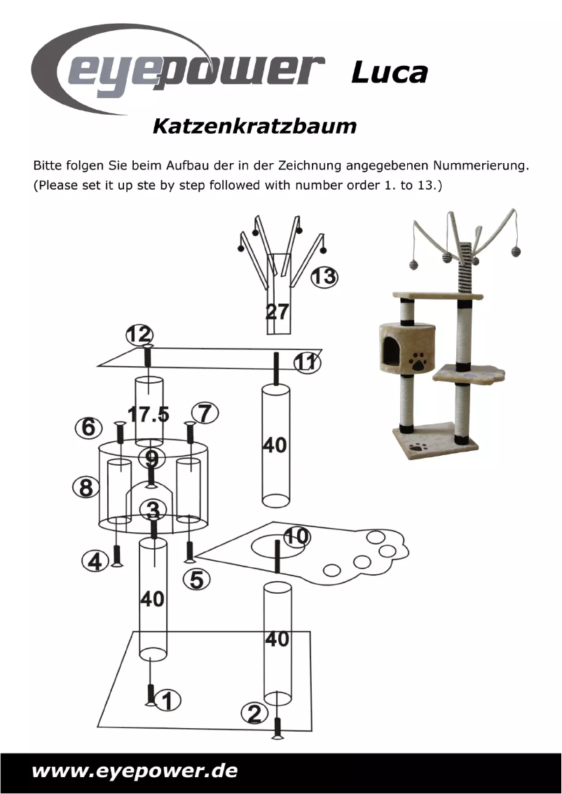 Página 1 del manual Manual de usuario Eyepower Luca