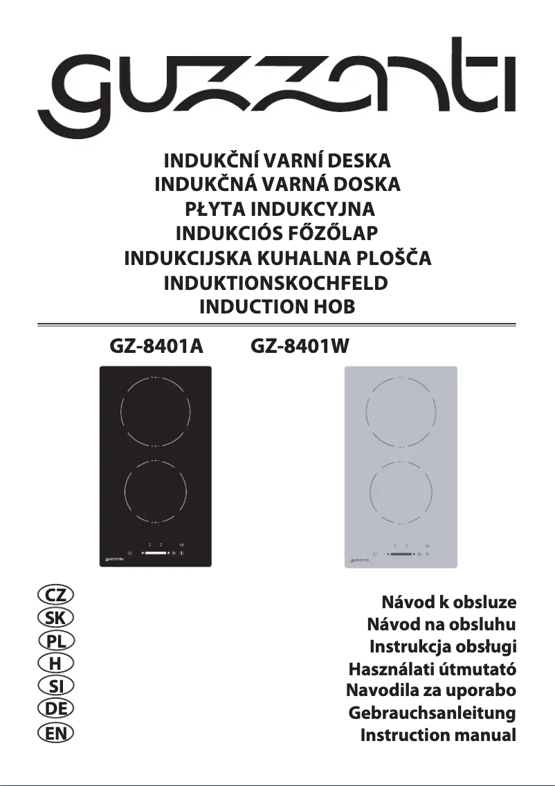 Page 1 de la notice Manuel utilisateur Guzzanti GZ 8401W