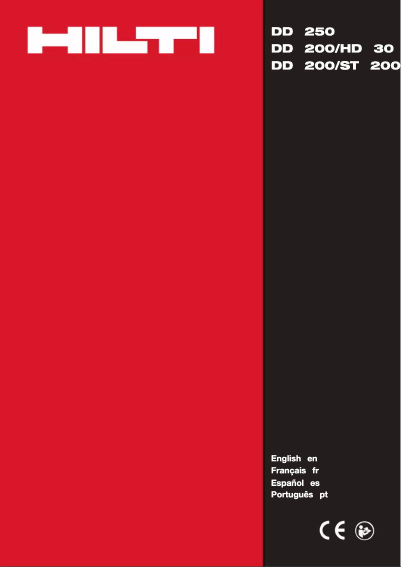 Page 1 de la notice Manuel utilisateur Hilti DD 250-CA