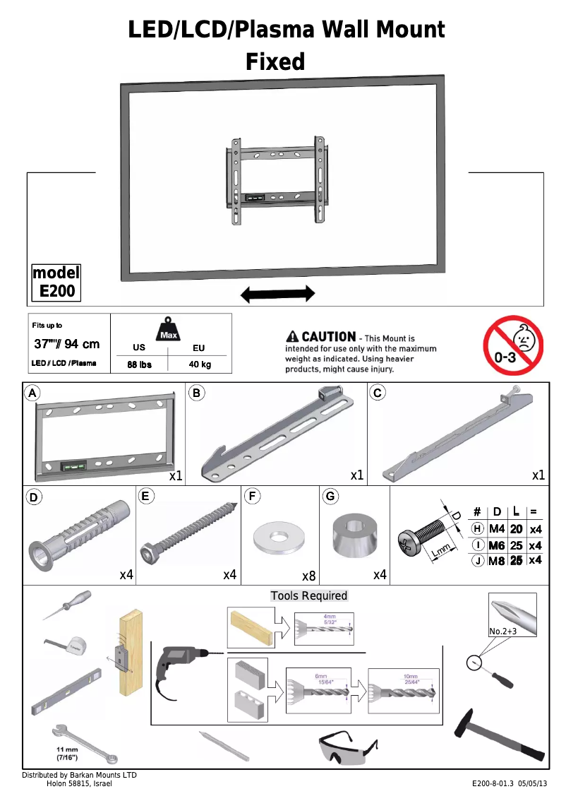 Página 1 del manual Manual de usuario Barkan E200