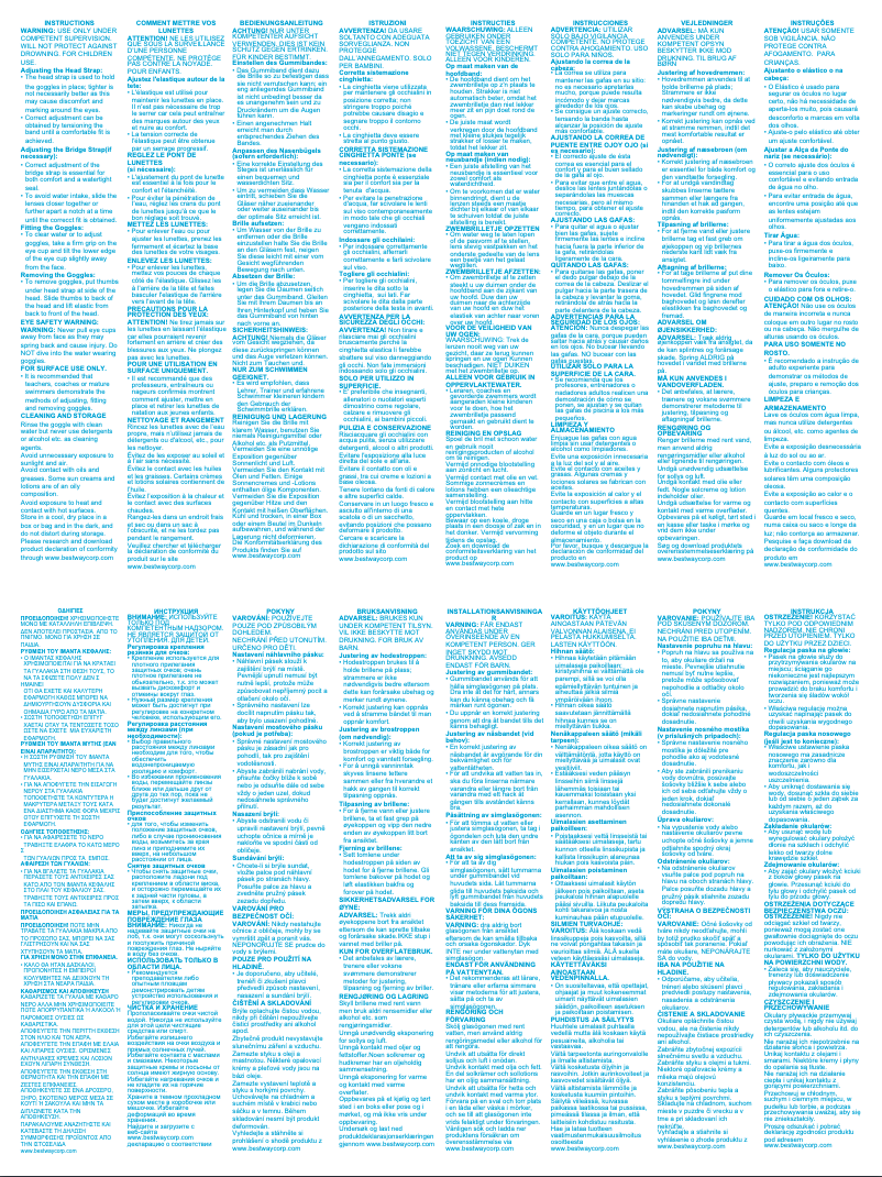 Page 1 de la notice Manuel utilisateur Bestway 21099