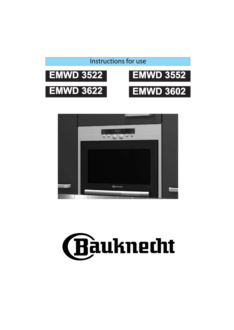 Page 1 de la notice Manuel utilisateur Bauknecht EMWD 3622/1 IN /UK