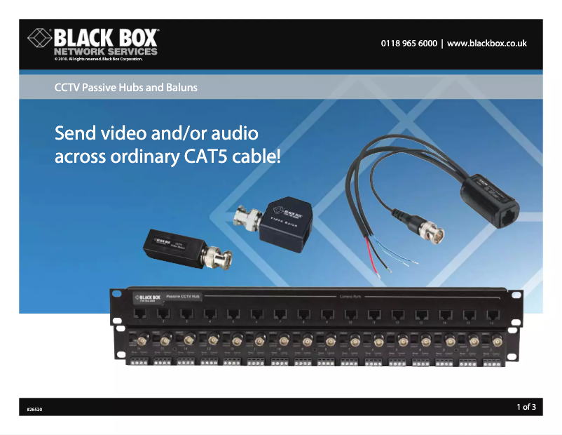 Page 1 de la notice Manuel utilisateur Black Box IC440A