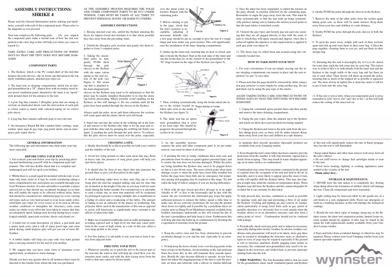 Image de la première page du manuel de l'appareil Shrike 4