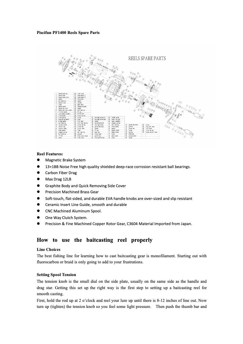 Página 1 del manual Manual de usuario Piscifun PF1400