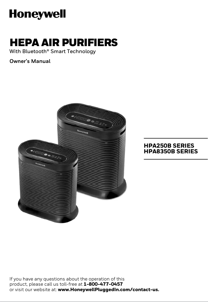 Page n°1 - Manuel utilisateur Honeywell HPA8350B