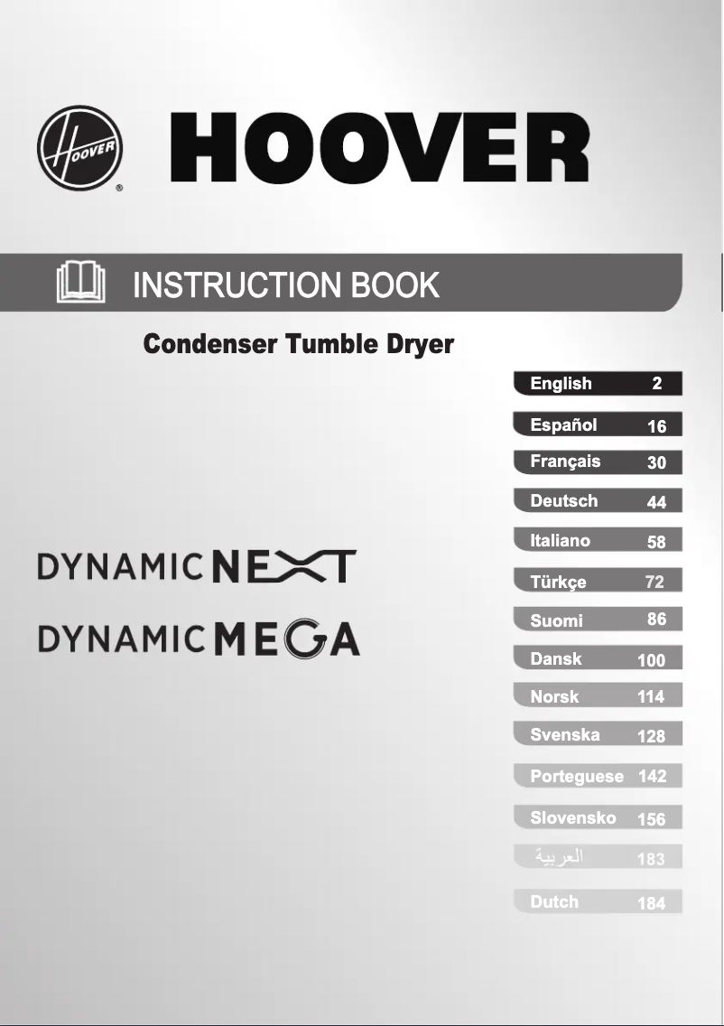 Page n°1 - Manuel utilisateur Hoover DNC D813BXB-S