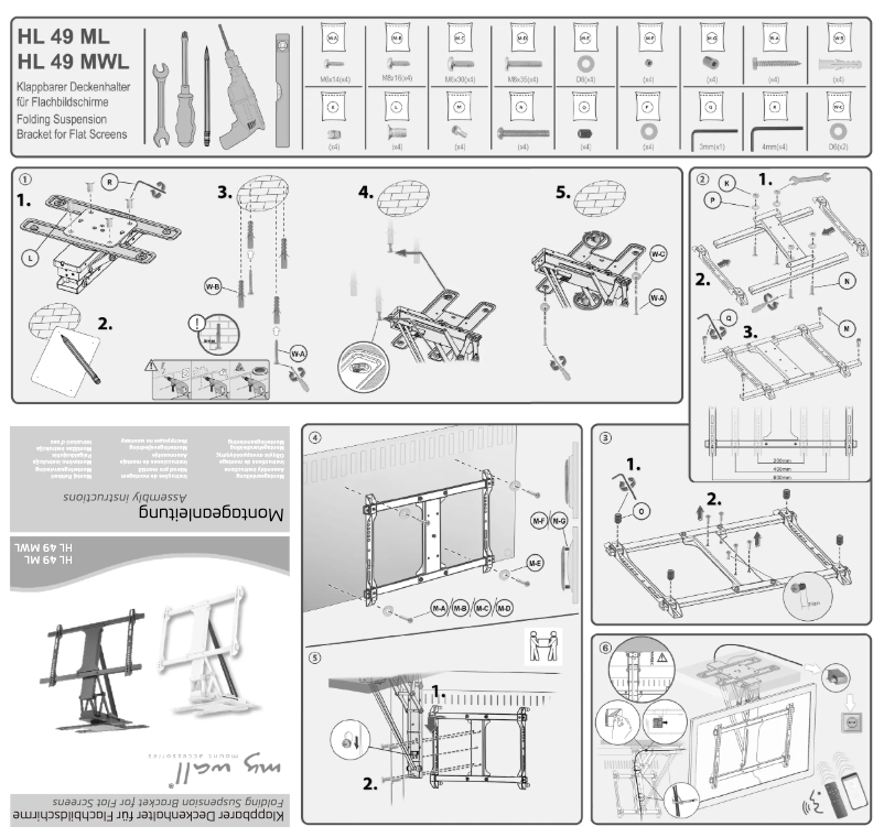 Page 1 de la notice Manuel utilisateur My Wall HL 49 ML