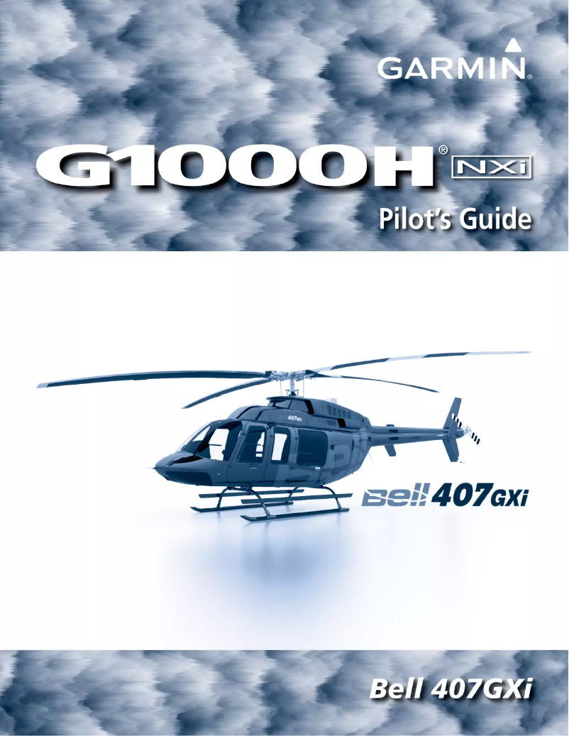 Image de la première page du manuel de l'appareil G1000H NXI