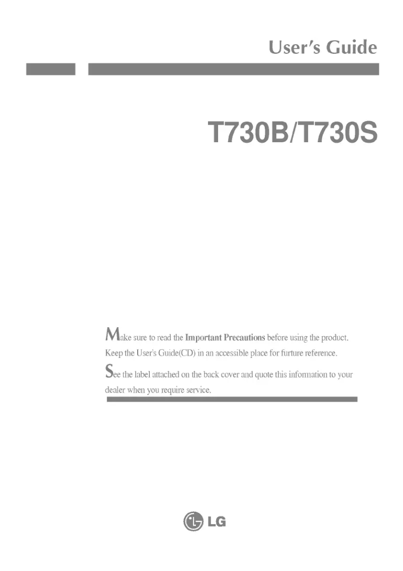 Page 1 de la notice Manuel utilisateur LG T730S