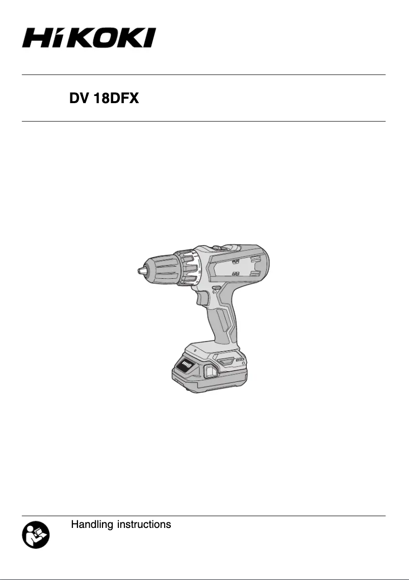 Page 1 de la notice Manuel utilisateur HiKOKI DV18DFX