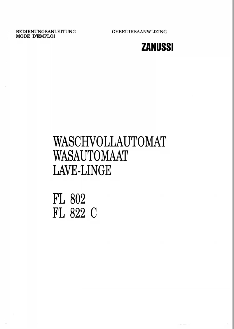 Imagen de la primera página del manual del dispositivo FL822C